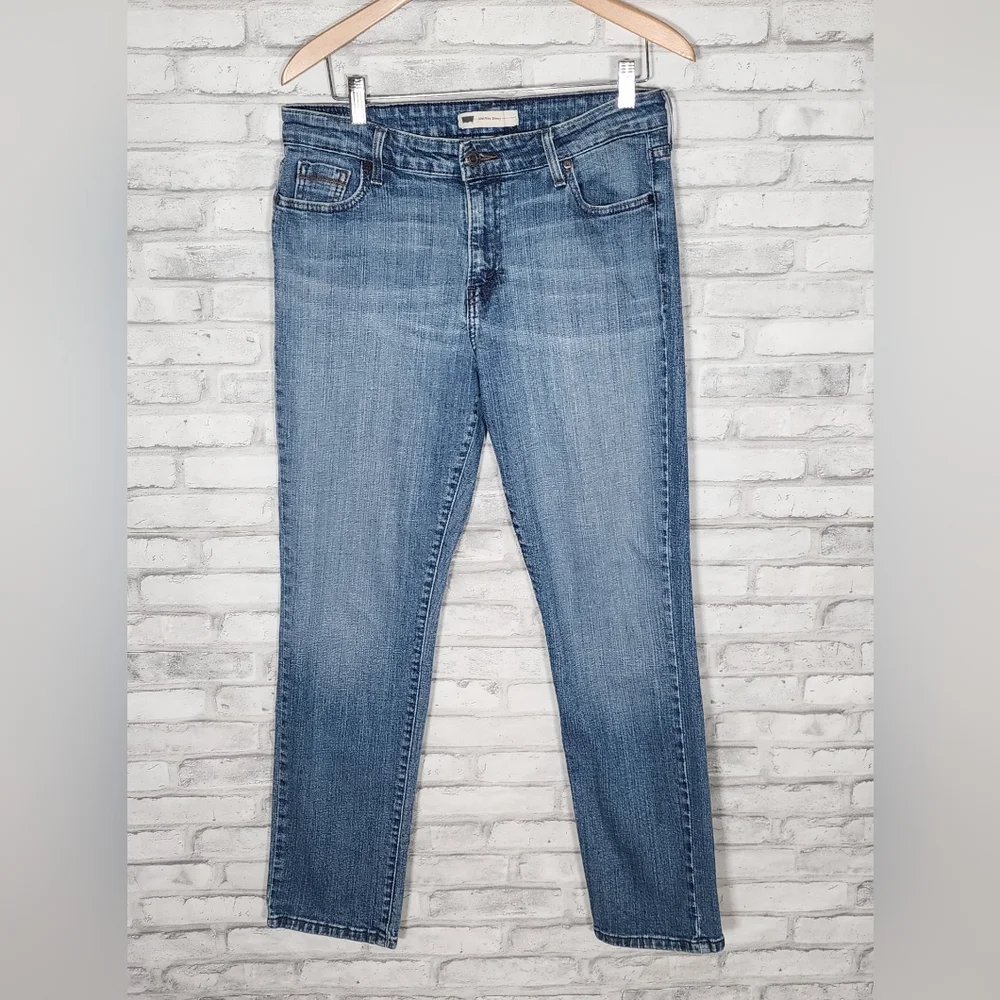 Levis Mid Rise Skinny Blue Medium Wash Denim Jeans